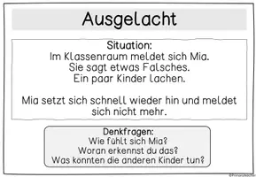 Vorschau - Unterrichtsreihen - Empathie im Schulalltag - Situationskarten mit Text- und Bildimpulsen - Seite 1