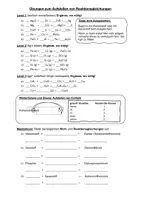 Vorschau - Arbeitsblätter - Übungen zum Aufstellen von Reaktionsgleichungen - Deckblatt