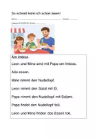 Vorschau - Test - Lesetempo Test, Mitte Klasse 1, 40 Wörter - Seite 2