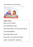 Vorschau - Test - Lesetempo Test, Mitte Klasse 1, 40 Wörter - Seite 3