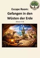 Vorschau - Arbeitsblätter - Escape Room: Gefangen in den Wüsten der Erde - Deckblatt