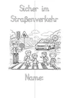Vorschau - Stationenlernen - Verkehrserziehung Lapbook und Lernkarten - Seite 1
