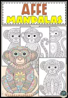 Vorschau - Arbeitsblätter - Affe mandalas Ausmalvorlagen für Klassen 1–6 - Deckblatt
