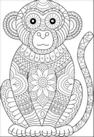 Vorschau - Arbeitsblätter - Affe mandalas Ausmalvorlagen für Klassen 1–6 - Seite 2