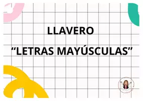 Vista previa - Unidades / Secuencias / Situaciones de Aprendizaje - LLAVERO ABECEDARIO MAYÚSCULA Y MINÚSCULA - página 1