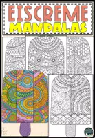 Vorschau - Mal- und Bastelvorlagen - Eiscreme mandalas Ausmalvorlagen für Klassen 1–6 - Deckblatt
