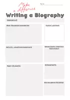 Vorschau - Arbeitsblätter - Writing a biography - Worksheet to help structure writing - Deckblatt