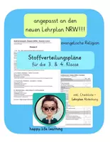 Vorschau - Lehrpläne/Lehrermaterial - Stoffverteilung ev Religion 3/4 - neuer Lehrplan NRW - Deckblatt