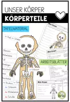 Vorschau - Arbeitsblätter - Unser Körper - Körperteile | Sachunterricht Volksschule - Deckblatt