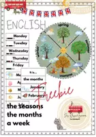 Vorschau - Fördermaterial/Inklusion - English— days of the week, months, seasons - Deckblatt