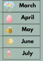 Vorschau - Fördermaterial/Inklusion - English— days of the week, months, seasons - Seite 2
