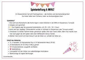 Vorschau - Spiele - Fasching / Karneval Mathespiel - Seite 1