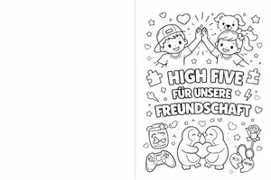 Vorschau - Mal- und Bastelvorlagen - Freundschaft Klasse 1-6 - Seite 1