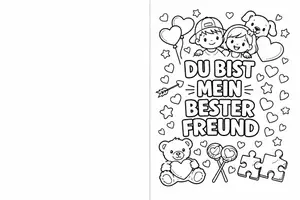 Vorschau - Mal- und Bastelvorlagen - Freundschaft Klasse 1-6 - Seite 2