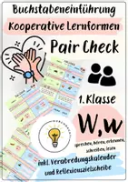 Vorschau - Arbeitsblätter - Buchstabeneinführung W - Pair Check W - Deckblatt