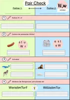 Vorschau - Arbeitsblätter - Buchstabeneinführung W - Pair Check W - Seite 3