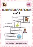 Aperçu - Jeux - Reading comprehension cards LOWERCASE LETTERS - Page de couverture
