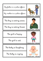 Aperçu - Jeux - Reading comprehension cards LOWERCASE LETTERS - Page 3