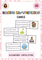 Aperçu - Jeux - Reading comprehension cards CAPITAL LETTERS - Page de couverture