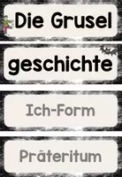 Vorschau - Präsentationen/Tafelbilder - Gruselgeschichte - Wortkarten Aufbau - Seite 2