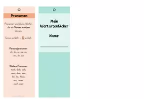 Vorschau - Merkblätter - Wortarten Lernfächer - Seite 2
