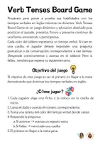 Aperçu - Jeux - Jeu de société - Board Game VERB TENSES (English) - Page 1