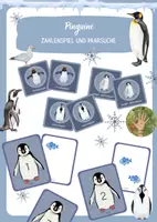 Vorschau - Spiele - Pinguine Spiele Set - Paarsuche und Zahlenspiel zum zuordnen - Deckblatt
