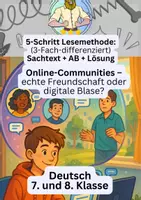 Vorschau - Arbeitsblätter - Cybermobbing Klassenchat Whatsapp Klasse 7/8 - Deckblatt