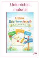 Vorschau - Arbeitsblätter - Briefpartnerschaft für Klasse 2 bis 4 - Deckblatt