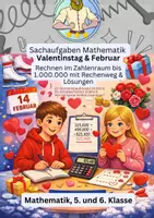 Vorschau - Arbeitsblätter - Sachaufgaben Klasse 5/6 – Textaufgaben Valentinstag - Deckblatt