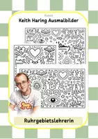 Vorschau - Mal- und Bastelvorlagen - Keith Haring - Ausmalbilder Kunst - Deckblatt