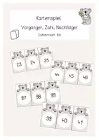 Vorschau - Spiele - Kartenspiel Vorgänger, Zahl und Nachfolger - Seite 1