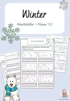 Vorschau - Arbeitsblätter - winterliche Arbeitsblätter ab Klasse 2 #euroflocken - Deckblatt