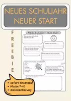 Vorschau - Arbeitsblätter - Neues Halbjahr – Neuer Start | Reflexion & Zielorientierung | Klassenleitung | Klasse 7–10 | Freebie - Deckblatt