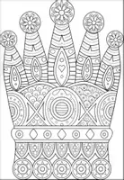 Vorschau - Mal- und Bastelvorlagen - Krone Mandalas kreative Ausmalbilder - Seite 2