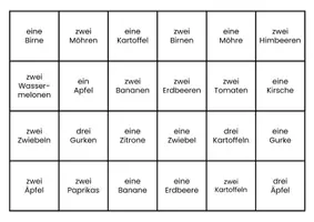 Vorschau - Spiele - Obst und Gemüse | Singular und Plural | DaF DaZ | A1 A2 - Seite 3