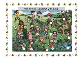 Vorschau - Arbeitsblätter - Frühling: Wimmelbild-Lesespur (3-fach diff.) - Deutsch - Kl. 2 - Seite 2