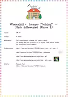 Vorschau - Arbeitsblätter - Frühling: Wimmelbild-Lesespur (3-fach diff.) - Deutsch - Kl. 2 - Seite 1