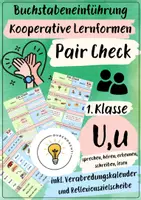 Vorschau - Arbeitsblätter - Buchstabeneinführung U - Pair Check U - Deckblatt