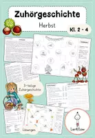 Vorschau - Arbeitsblätter - Hörverstehen Herbst - Deckblatt