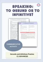 Vista previa - Juegos / Gamificación - ESL Gerunds and Infinitives. Speaking game.C1 Advanced - Portada