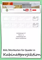 Vorschau - Poster - Kabinettprojektion Quader mit Nut oben - Wort-/Bildkarten - Deckblatt