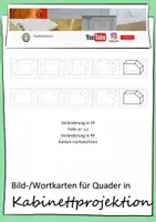 Vorschau - Poster - Kabinettprojektion Quader mit Abschrägung - Wort-/Bildkarten - Deckblatt