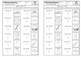 Vorschau - Arbeitsblätter - Brüche - den Bruch bestimmen - Rechenspaziergang - Seite 3