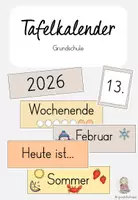 Vorschau - Bildkarten - Tafelkalender für die Grundschule - Deckblatt