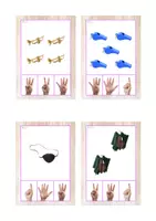 Vista previa - Tarjetas / Manipulativos - Asociación de cantidades 1-5 (carnaval) - página 1