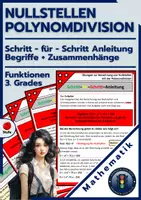 Vorschau - Arbeitsblätter - Nullstellen bestimmen | Polynomdivision - einfach erklärt - Deckblatt