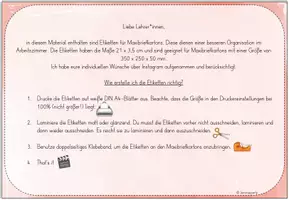 Vorschau - Bildkarten - Etiketten (Version 1): Deutsch und Mathe - Seite 2