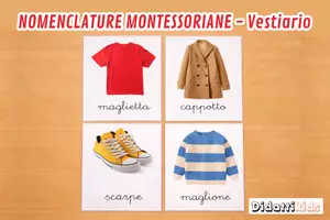 anteprima - Esercizi - Nomenclature montessoriane - tema vestiario (18 carte) - Pagina di copertina