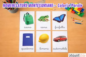 anteprima - Materiale di supporto/inclusione - Nomenclature Montessoriane - Colori e Colori - Pagina di copertina